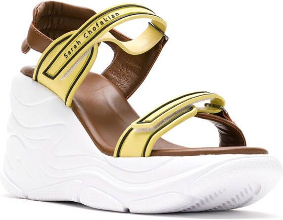 Sarah Chofakian Comfort flatform sandals Yellow