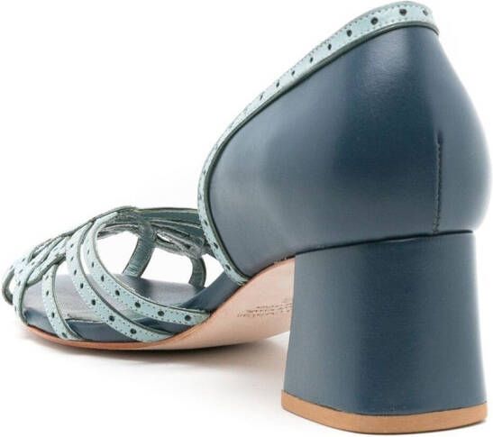 Sarah Chofakian Cordelia 40mm crossover-strap sandals Blue