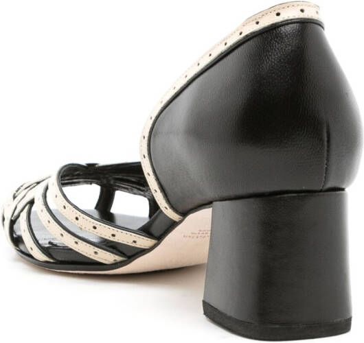 Sarah Chofakian Cordelia 50mm peep-toe pumps Black