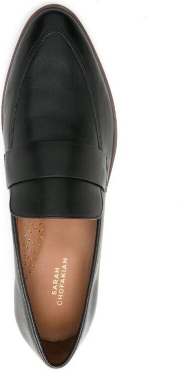 Sarah Chofakian Costes leather loafers Black