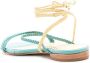 Sarah Chofakian Courtney braided-strap flat sandals Blue - Thumbnail 3