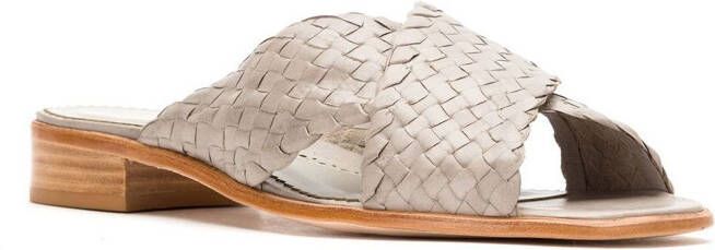 Sarah Chofakian crossover strap sandals Grey