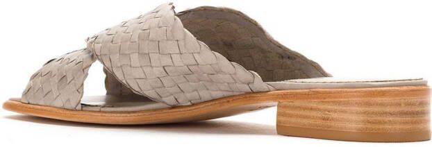 Sarah Chofakian crossover strap sandals Grey