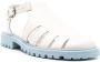 Sarah Chofakian cut-out detailed leather sandals White - Thumbnail 2