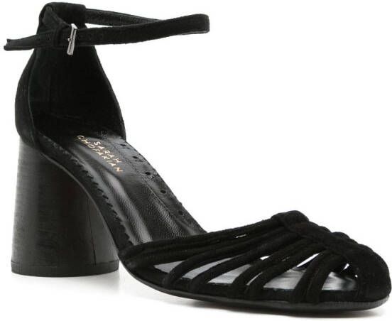 Sarah Chofakian Cyril 65mm caged sandals Black