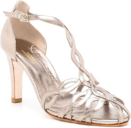 Sarah Chofakian Diana metallic-effect sandals