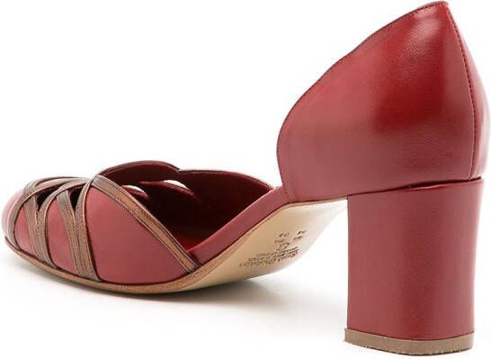 Sarah Chofakian chunky heel pumps - Red