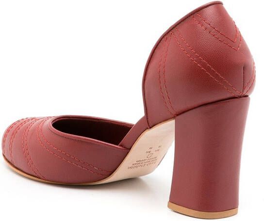 Sarah Chofakian D'orsay Henry pumps Red