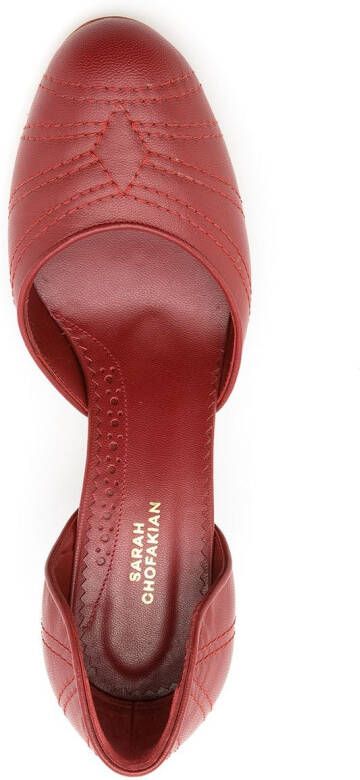 Sarah Chofakian D'orsay Henry pumps Red