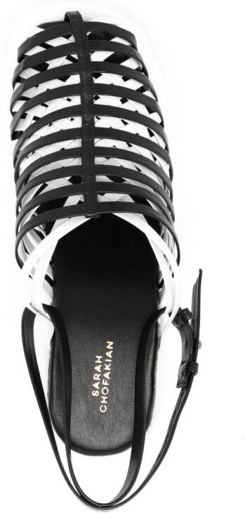 Sarah Chofakian Drian wedge-heel sandals Black