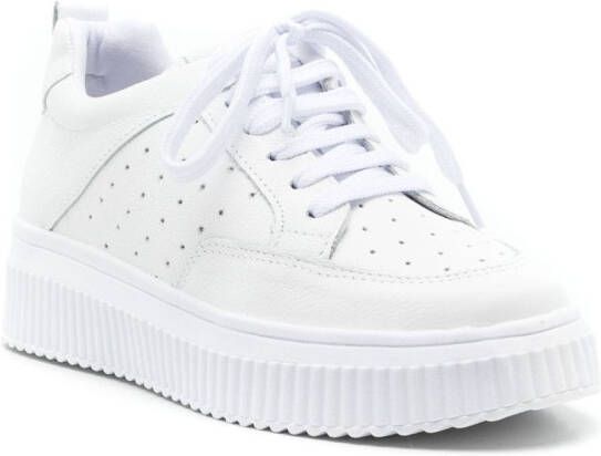 Sarah Chofakian Elise low-top leather sneakers White