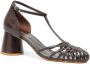 Sarah Chofakian Eugenie 65mm caged leather pumps Brown - Thumbnail 2
