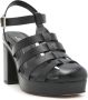 Sarah Chofakian Fleure 70mm leather sandals Black - Thumbnail 2