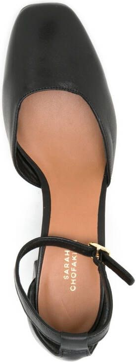 Sarah Chofakian Florence 55mm leather sandals Black