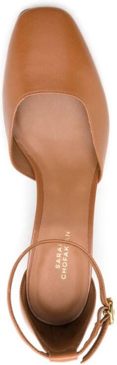 Sarah Chofakian Florence leather sandals Brown