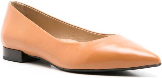 Sarah Chofakian Francesca leather ballerina shoes Brown