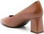 Sarah Chofakian Francesca pointed-toe 75mm leather mules Brown - Thumbnail 3