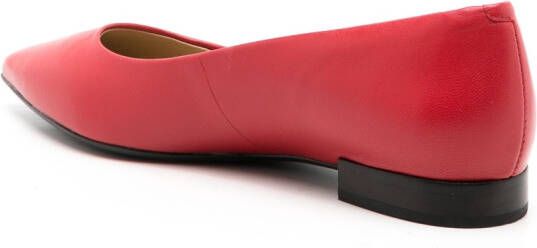 Sarah Chofakian Francesca pointed-toe ballerina shoes Red