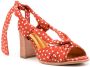 Sarah Chofakian Frida ankle-tie 90mm sandals Brown - Thumbnail 2
