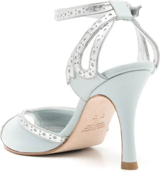 Sarah Chofakian Gelee 75mm metallic-finish sandals Blue