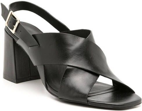 Sarah Chofakian Highway 85mm leather sandals Black