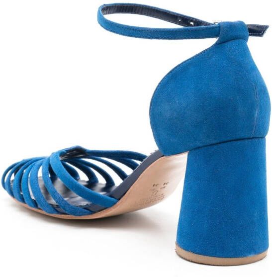 Sarah Chofakian Hilda caged 80mm sandals Blue