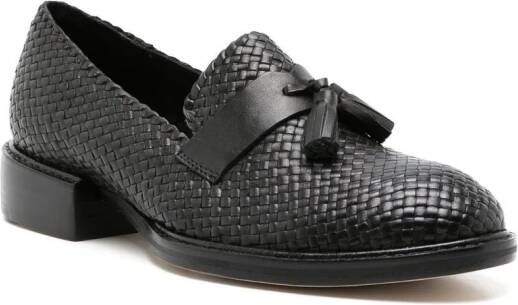 Sarah Chofakian Hockney woven loafers Black