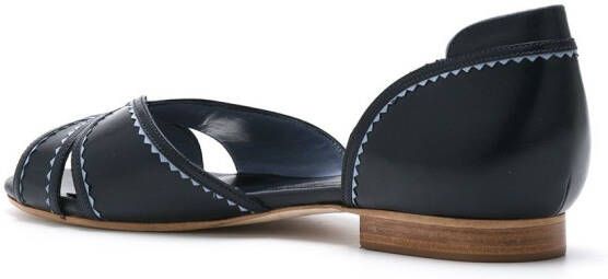 Sarah Chofakian Iberica leather flat sandals Blue
