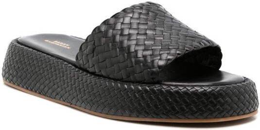 Sarah Chofakian interwoven leather sandals Black