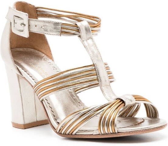 Sarah Chofakian Isabella ankle-strap 850mm sandals Silver