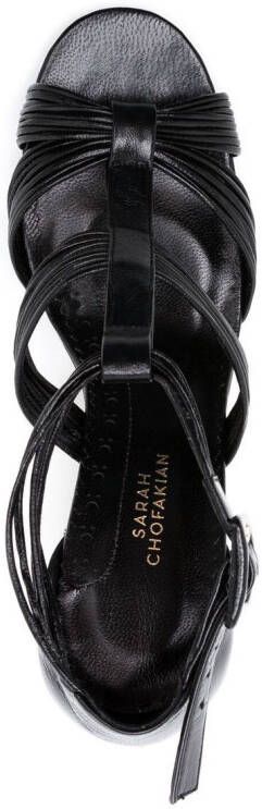 Sarah Chofakian Isabella ankle-strapp 850mm sandals Black