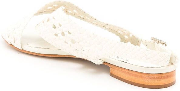 Sarah Chofakian Isolde flat sandals White