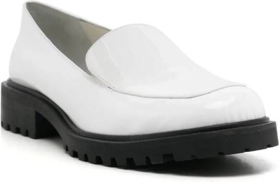 Sarah Chofakian Jockey leather loafers White