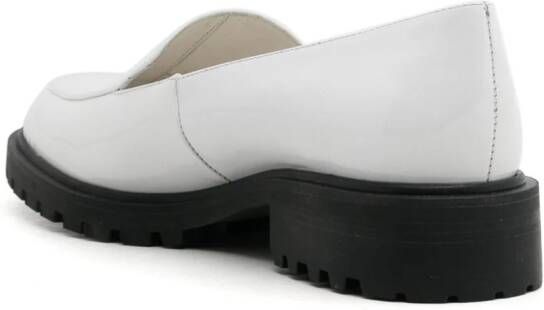 Sarah Chofakian Jockey leather loafers White