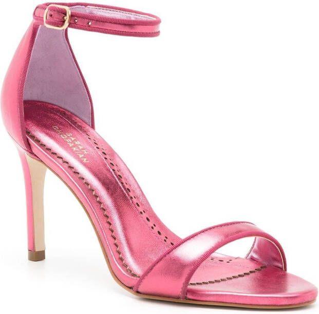 Sarah Chofakian Joy metallic 95mm sandals Pink
