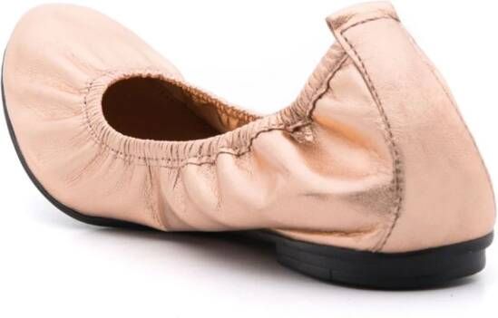 Sarah Chofakian Julia metallic ballerina shoes Gold