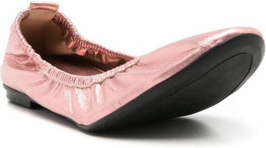 Sarah Chofakian Julia metallic ballerina shoes Pink