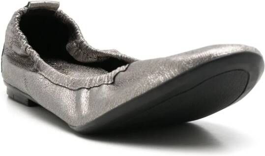 Sarah Chofakian Julia metallic-effect ballerina shoes