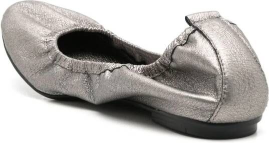 Sarah Chofakian Julia metallic-effect ballerina shoes