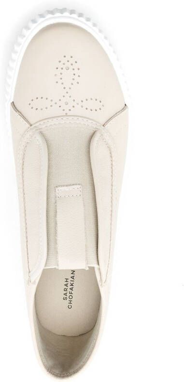 Sarah Chofakian Kerby leather sneakers Neutrals