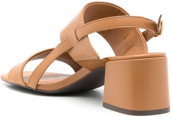 Sarah Chofakian Laura 65mm leather sandals Brown