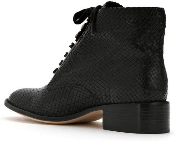 Sarah Chofakian leather ankle length boots Black