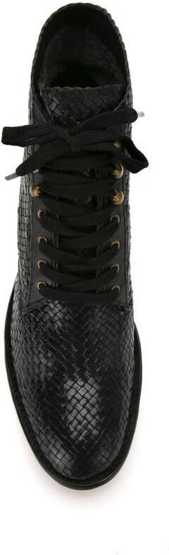 Sarah Chofakian leather ankle length boots Black