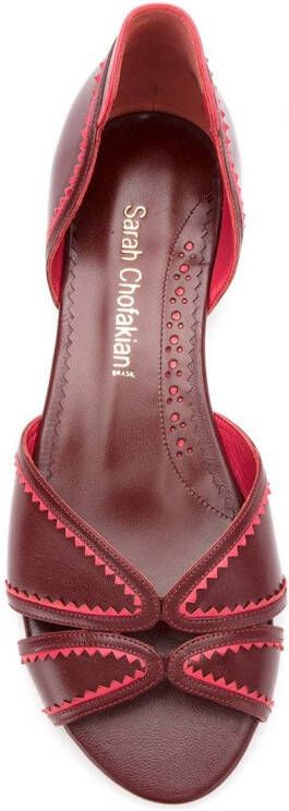 Sarah Chofakian leather ballerinas Red