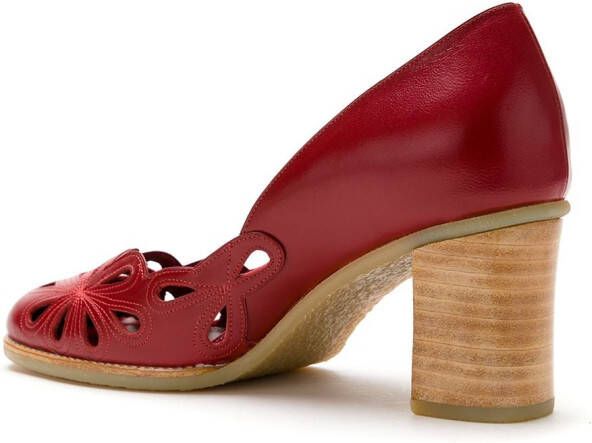 Sarah Chofakian leather Belle Epoque scarpin Red