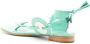 Sarah Chofakian leather Blossom flat sandals Green - Thumbnail 3