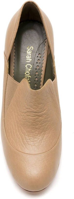 Sarah Chofakian leather Egito ankle boots Neutrals
