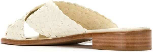 Sarah Chofakian leather flat sandals White