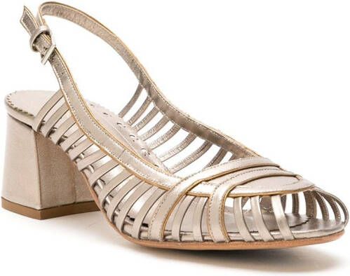 Sarah Chofakian leather Jezz sandals Gold