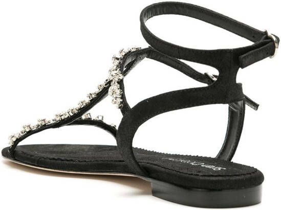 Sarah Chofakian leather Lumière flat sandals Black